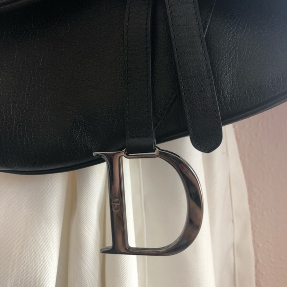 Dior Black  Saddle Purse - Picture 4 of 8